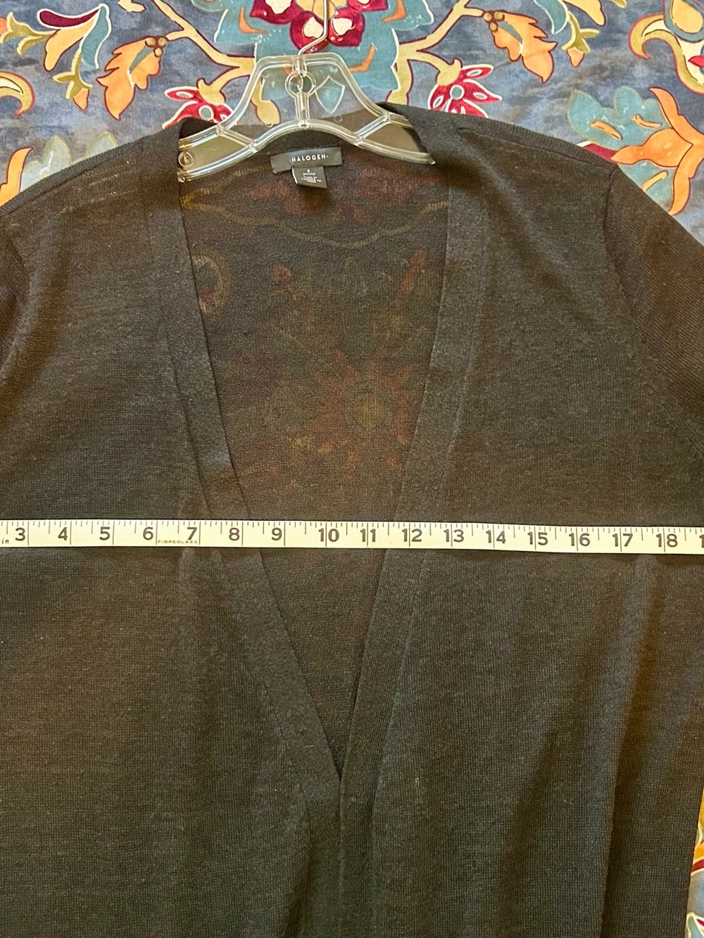 Halogen Black Longline Open-Front Cardigan - Picture 5 of 6